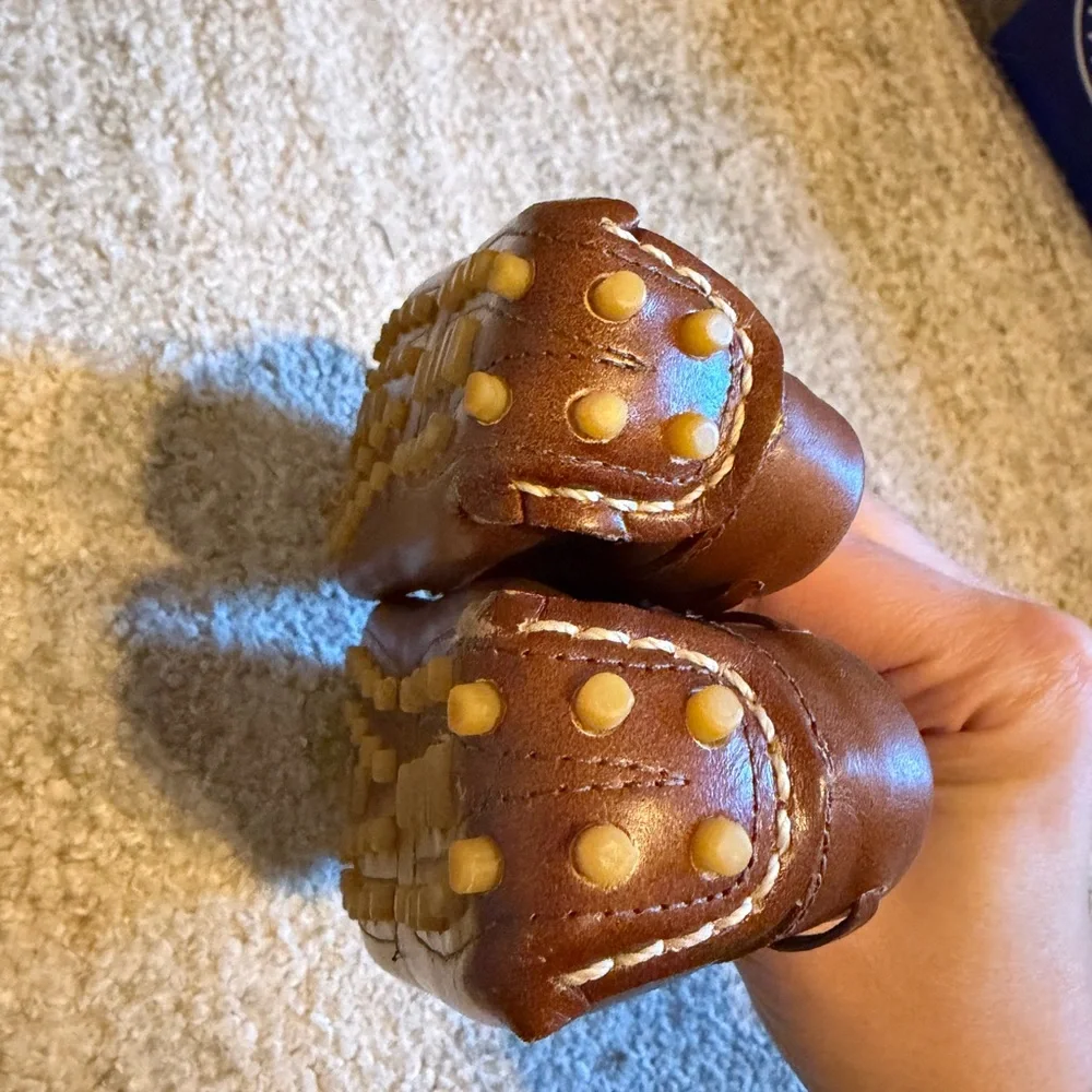 Elephantito Brown Leather Kids Moccasin Shoes